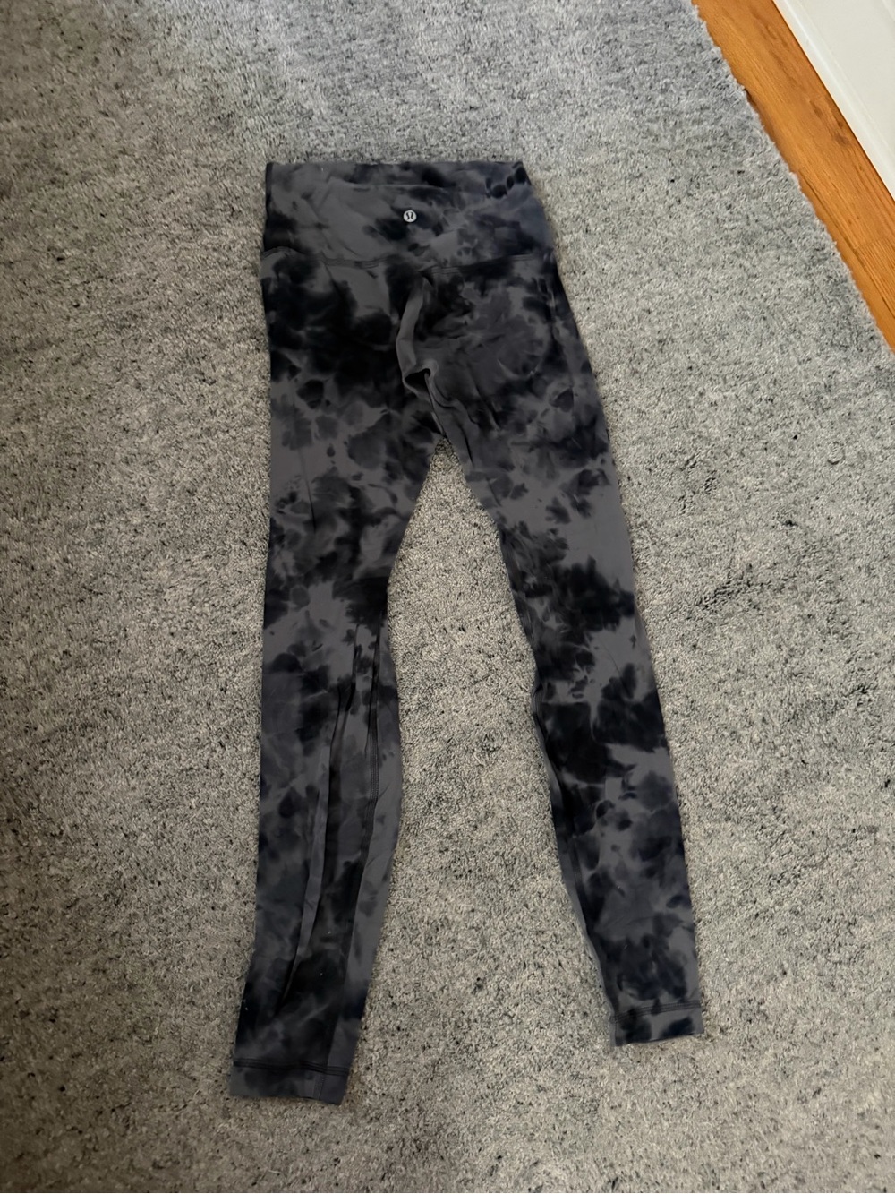 lululemon athletica Black & Gray Tie-Dye Leggings